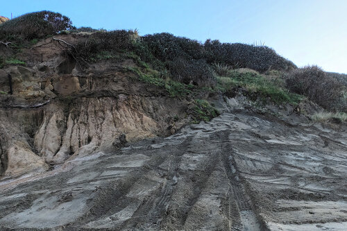 Vehicle access maintenance and stream realignment at Baylys Beach